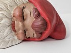 Vint  Painted Garden Gnome Elf Ceramic Pixie Dwarf Figurine 1970 s Retro 9 x5 2 