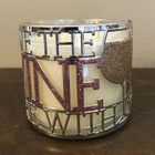 Bath   Body Works Love The Wine You re With Candle Holder Only Silver Metal New