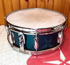 Vintage Slingerland Blue Sparkle Hollywood Ace Snare Drum - 3 Ply Maple Shell