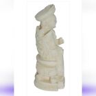 Carved Resin Chinese Young Emperor Figurine-rare  Intricate Detail  Cream Color