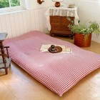 Red Gingham Japanese Floor Mattress Futon Cover Queen For 3-4  Thick Pad  Che