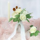 Meldel Artificial Flower 25pcs Real Touch Beige Rose Fake Foam Roses With Ste   