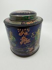Vintage Daher England Chinoiserie Tea Tin Asian Geisha Cherry Blossom England
