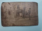 Antique Tintype Photograph Lady On Horse   Buggy With African Americans