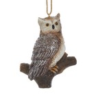 Owl On Tree Stump Ornaments