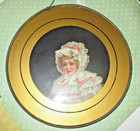 Antique Round Shaped Glass Flue Cover 8 Inches Pretty Baby Fancy Clothes