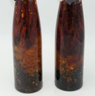 Vintage Oil Infused Peppers Decorative 12 Oz 11 5  Glass Bottles Filled   Sealed