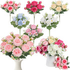 Artificial Peony Silk Flowers For Arrangement Wedding Bouquet Home Party Decor