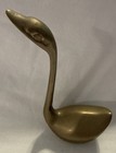 Vintage Brass Swan Figurine Lot Of 2 Ring Holder 3    4    Mcm Trinket Long Neck