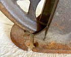 Antique Cast Iron Metal Pulley Wheel Industrial Vintage - 9  X 8 5 