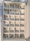 Velvet Vintage Jewelry Organizer Box With Mirror