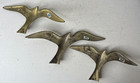 Vtg Flying Brass Seagulls Birds Wall Hanging Mcm Set Of 3 India