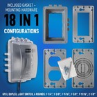 Sealproof 1-gang Weatherproof In Use Outlet Cover   Standard  Clear Frost