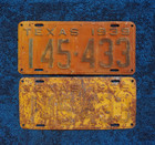 1939 Texas License Plate Plates Pair   Set