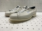 Linds Bowling Shoes White Leather Lace Up Low Top Slide Sole Womens 8 5 Vintage