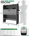 52 w X 60 h X 13 d Van Shelving W  Lockable Door hooks  For Transit  Promaster