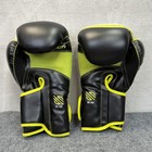 Sanabul Boxing Gloves 12 Oz Black Yellow Essential Gel Training Mma Kickboxing