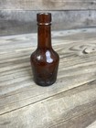 Lot 2 Antique Small Apothecary Brown Dig Bottles Glass Decor As-is Dirt Inside