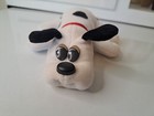 Vintage 1986 Tonka Pound Puppies White With Black Spots Plush Red Collar 8    