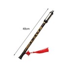 Detachable Series Bamboo Bawu Flute Vertical Black Pipe Carved Traditional