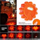 6x Led Road Flares Emergency Disc Safety Light Flashing Roadside Beacon Warning
