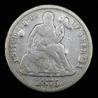 Love Token Engraved Hvj Hjv Jvh Jhv Vhj Vjh On 1875 Liberty Seated Dime Silver