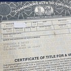 1969 Ford Pickup Truck Certificate Historical Document Virginia