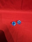 Monopoly Game Disney Edition 2001 Clear Blue Dice Replacement Parts Pieces Jb08