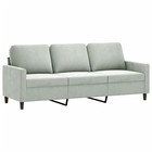 Sofa Chair Upholstered Accent Armchair Sofa Comfort Light Gray Velvet Vidaxl