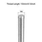 4pcs M8-1 25 X 130mm Length Fully Threaded Rod 304 Stainless Steel Right Hand   