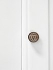 Vintage Brass Door Knob Antique Gold Floral Design  Solid Brass Door Handle