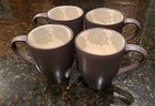 Set Of 4 Pts International 222 Fifth Chandi Linen 12 Oz Coffee Mugs 