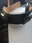 Men s Biker Wide Genuine Leather Wrist Band
