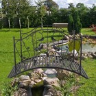 119l X 67w X 71h Classic Metal Garden Bridge Arc Footbridge With Safety Railings