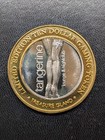  10 2005 Treasure Island Tangerine Las Vegas  999 Fine Silver Casino Token 