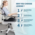 X Large Memory Foam Seat Cushion Lumbar Support Pillow For Sciatica   Tailbon   