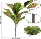 12 Pcs Lifelike Artificial Croton Plants For Home And Garden Decor