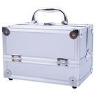 Aluminum Makeup Train Case Jewelry Box Cosmetic Organizer With Mirror 9 x6 x6 