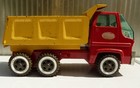Vintage Pressed Steel Tonka Dump Truck Red   Yellow