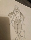 Black Cat Angel Medina Sketch Signed Original Comic Art Rare Preliminary Marvel
