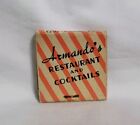 Vintage Armando s Restaurant Feature Matchbook Chicago Illinois Advertising