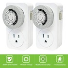 2 Pack Indoor 24-hour Mechanical Outlet Timer Plug Indoor 2 Or 3 Prong