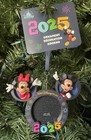 2025 Walt Disney World 4 Parks Mickey Minnie Photo Frame Christmas Ornament Nwt