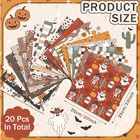 20 Pcs 10  x10   Western Halloween Quilting Fabric Squares Cowboy Ghost Precut Z