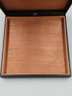 Vintage Dunhill Travel Humidor Square Black Leather Cigar Case