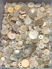 Vintage Angelic Sewing Buttons Mix Pearlized Iridescent White Ivory 3 Oz Lot