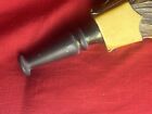 Fireplace Bellows Antique Hand Carved 1800s Wood Leather Deep Relief Jd Signed