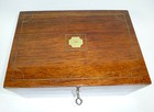 Large Polished Casket With Inlays About 1880
