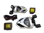 Chupacabra Offroad Cuero Race Mirrors    Amber Led Lights  1-3 4  Od Tube-raw