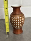 Vintage Miniature Chinese Bamboo-over-porcelain Vase Late 70s-80s 
